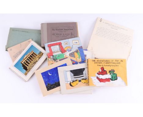 Audrey Catford - a selection of book illustrations for various titles including The Adventures of Tom in Father Christmas Lan