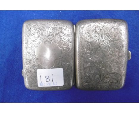 A HM SILVER CIGARETTE CASE