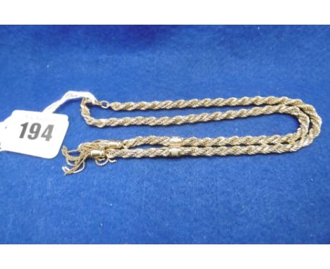 A 9CT GOLD ROPE CHAIN