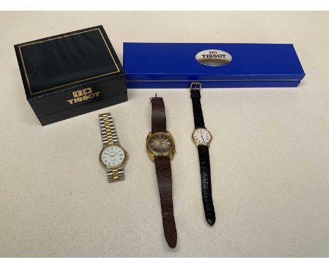 A vintage automatic Sicura gentleman's wristwatch, with a boxed quartz Tissot lady's watch T830/930 and a boxed gentleman's T
