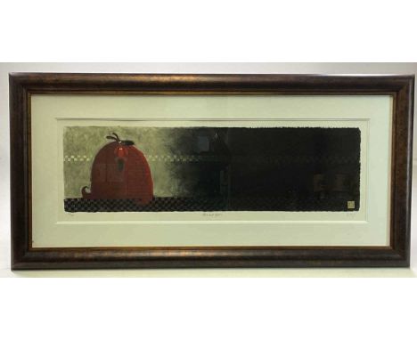 † GOVINDER NAZRAN; a signed limited edition print, 'Alfie and Agnes', numbered 112/295, the image 26 x 90cm, framed and glaze