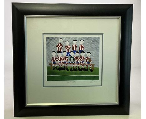 † MACKENZIE THORPE; a signed limited edition print, 'The A Team', numbered 132/495, 25 x 29.5cm, framed and glazed, presented