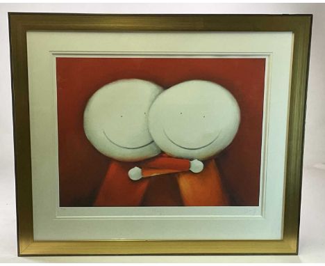 † DOUG HYDE; a signed limited edition print, 'Hugs', numbered 238/295, the image 55.5 x 74cm, framed and glazed. NB No certif