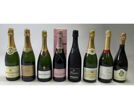 CHAMPAGNE; four bottles of Champagne comprising Bollinger Special Cuvee, Moet &amp; Chandon Rose Imperial, with presentation 