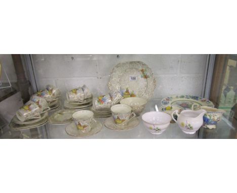 Shelf of china to include Masons Ironstone