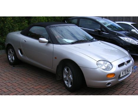 An MG MGF 1.8 convertible sports car - Reg. No.K70MJJ - from a Deceased's Estate - MOT'd till September 2020 CONDITION REPORT