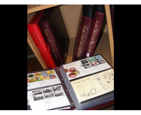 Three albums of First Day covers plus two spare albums CONDITION REPORT1990's and 2010's