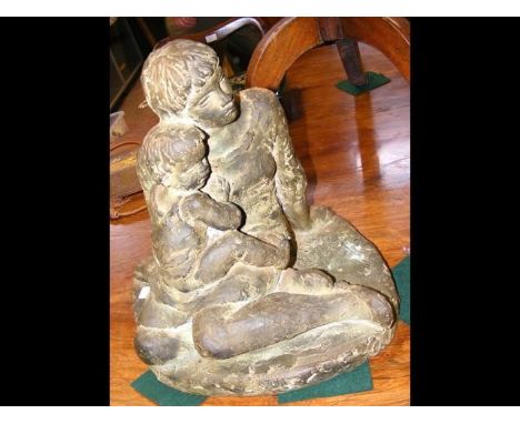 An original casting - Mother and child by Karen Johnson? - 38cm high CONDITION REPORTWe can confirm this item is of resin con