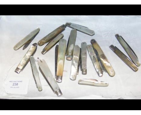 A selection of Mother of Pearl handled and silver fruit knives CONDITION REPORTvarious hallmarks