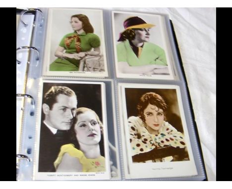 An album of vintage photographs of film stars and postcards CONDITION REPORTThere are approximately 167 postcards in this lot