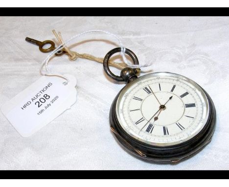 A silver cased pocket watch with second hand CONDITION REPORTBy our judgement, lot appears to be in ticking order.Our team of