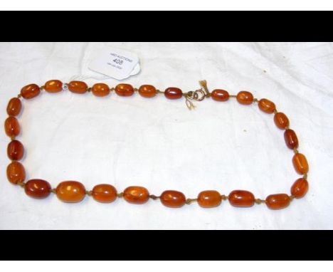 An old amber necklace CONDITION REPORTSpecifics of the item are as follows:Weight, 42g