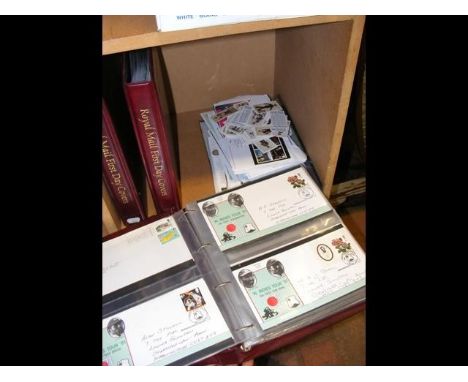 Three albums of First Day covers plus a quantity of loose stamps CONDITION REPORT1990's