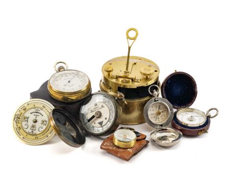 THE SCIENCE CLUB HOUSE: ASSORTED POCKET SCIENTIFIC INSTRUMENTS, including good mid-19th Century Troughton & Sims gilt brass d