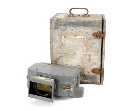 THE MILITARY CLUB HOUSE: F.46 TORPEDO TRAINING CAMERA, lens marked 'ww27190' with military arrow and yellow filter, f46 watch