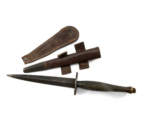 THE MILITARY CLUB HOUSE: RARE FAIRBAIRN-SYKES COMMANDO KNIFE, the blade stamped 'The F-S Fighting Knife' and 'Wilkinson Sword