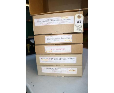 5x Britains model soldier numbered limited edition sets. The Crimean War; The Charge of the Light Brigade - 1854 (5197). The 