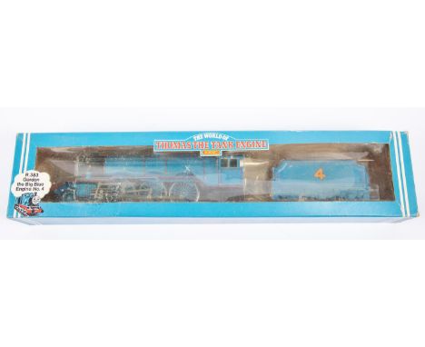 Hornby OO gauge Thomas the Tank Engine, Gordon 4-6-2 locomotive (R383). 4, in lined blue livery. Boxed, minor wear/damage. Lo