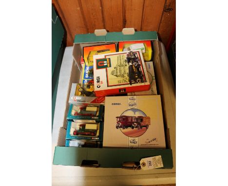 45+ Corgi items. Including; cars, commerical vehicles, buses, Madame Tussand's figures, etc. Examples include; Henry VIII, El