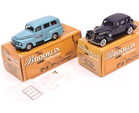 2 'The Brooklin Collection' White Metal Models. BRK.81 1936 Pierce-Arrow 1601 Sedan. In deep purple with mid blue interior, m