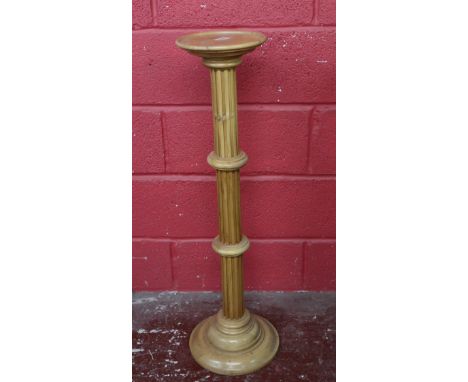 Light oak torchère - Approx H: 94cm