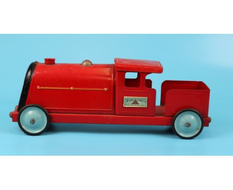 Tri-Ang express railway engine - Approx L: 54cm x H: 20cm