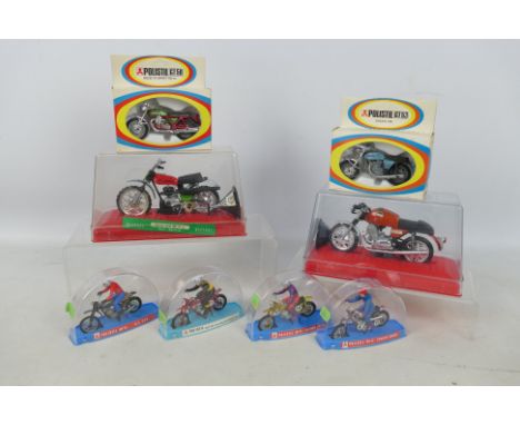 Nacoral - Polistil - A boxed collection of eight diecast motorcycles in various scale. Lot includes Nacoral #3600/M Montesa C