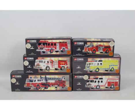 Corgi Classics - Six boxed Limited Edition diecast US Fire Appliances from the Corgi 911 Fire Rescue' series. Lot includes Co