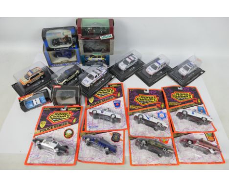 Schuco - Ertl - Road Champs - Altaya - Others - A collection of boxed and carded diecast 'Police' themed vehicles in various 