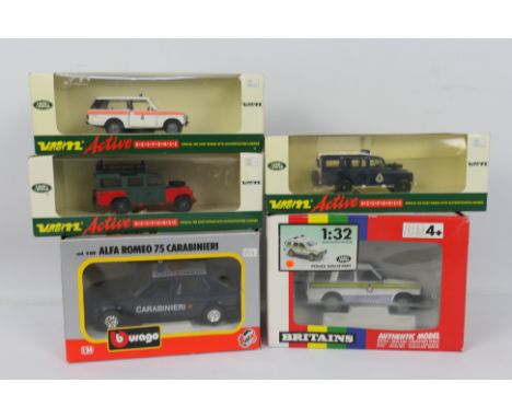 Britains - Verem - Bburago - Five boxed diecast 'Emergency' themed models in several scales. Lot includes Britains 1:32 Polic