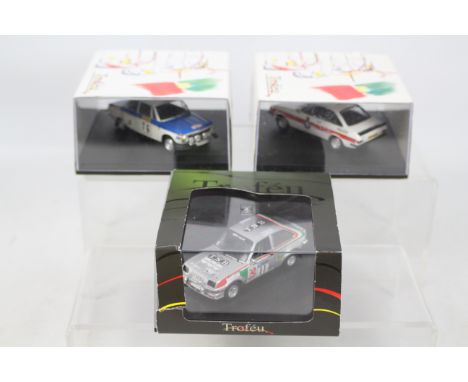 Trofeu - Three boxed 1:43 scale diecast model cars from Trofeu. Lot consists of Trofea #2601 Vauxhall Chevette HS RAC RAlly 1