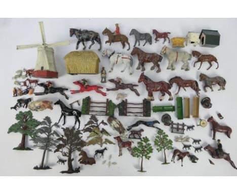 Britains - JoHillco - Chad Valley - Other - A loose group of mainly Britains farm animals and farm accessory figures . Lot in