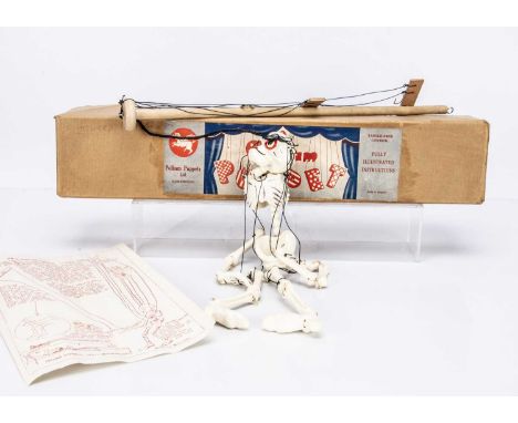 A Pelham Puppet skeleton, with instructions, in brown card box