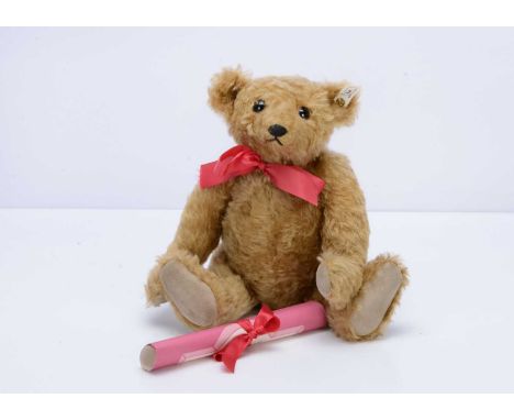 A Steiff limited edition Tobias teddy bear,  97 of 2000, made exclusively for Hamleys London, in original window box with cer