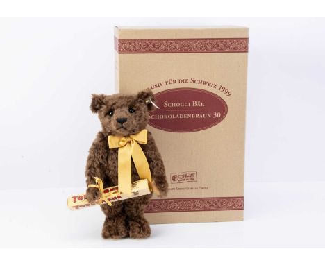 A Steiff limited edition Schoggi -Swiss Toblerone teddy bear,  409 of 1847 made exclusively for Switzerland, in original box 