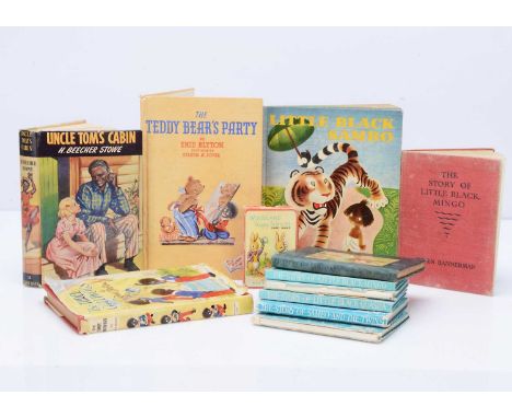 Children's books featuring black characters, comprising Frank Ver Beck Little Black Sambo and the Monkey People, Helen Banner