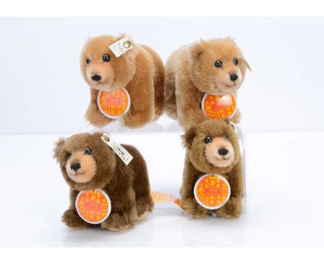 Two pairs of Steiff limited edition Noah's Ark brown bears,  1156, with certificate and 2288 of 8000 --4 3/4in. (12cm.) high