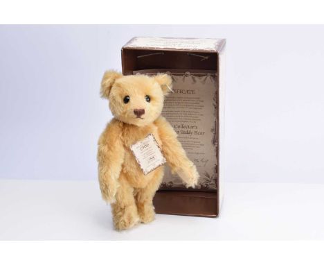 A Steiff limited edition 1906 replica British Collectors teddy bear,  1533 of 3000,  with blonde mohair, in original window b