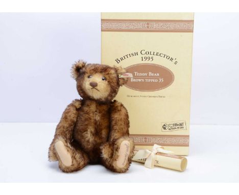 A Steiff limited edition British Collectors teddy bear,  1893 of 3000, made exclusively for the UK, with brown tipped mohar, 