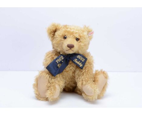 A Steiff limited edition Centenary teddy bear with blonde wavy mohair --17 1/4in. (44cm.) high  (missing certificate)