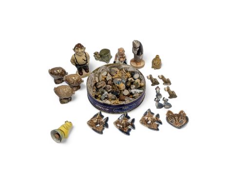 A large collection of Wade whimsies and other Wade porcelain items, to include fish pin dishes and Disney Lady &amp; the Tram