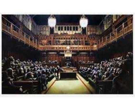Banksy (British b.1974), ‘Monkey Parliament', 2009, offset lithograph in colours on paper; sheet: 53 x 84cm ARR