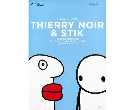 Stik &amp; Thierry Noir (Collaboration), 'In Conversation', 2013, screen print in colours on wove paper, signed by both artis