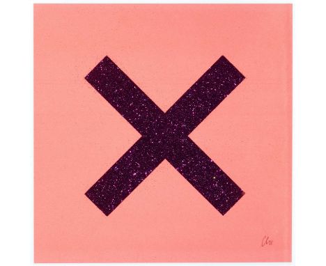 Chris Levine (British b.1960), ‘Marks The Spot (2)’, 2018, one colour screen print with glitter overlay on 410 gsm Somerset S