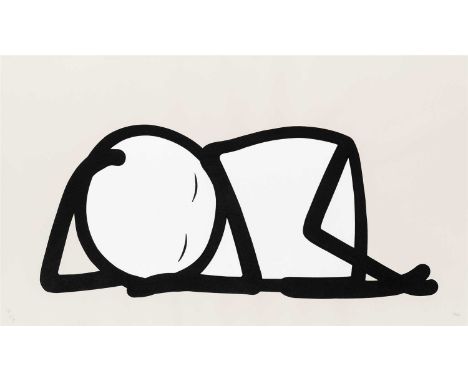 Stik (British b.1979), 'Sleeping Baby (Nude Printers Proof)', 2015, screen print in colours on Somerset card, signed and numb