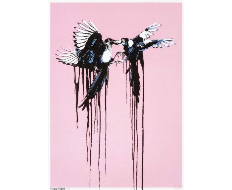 Copyright (British), 'Love Birds', 2008, screen print in colours on paper, signed and numbered from an edition of 50 in penci