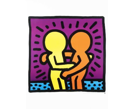 Keith Haring (American 1958-1990), ‘Untitled (Best Buddies)’, 1987, offset lithograph in colours, published by The Estate of 