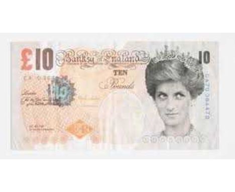 Banksy (British b.1974), ‘Di-Faced Tenner’, 2004, offset lithograph in colours on paper; sheet: 7.6 x 14.3cm ARR