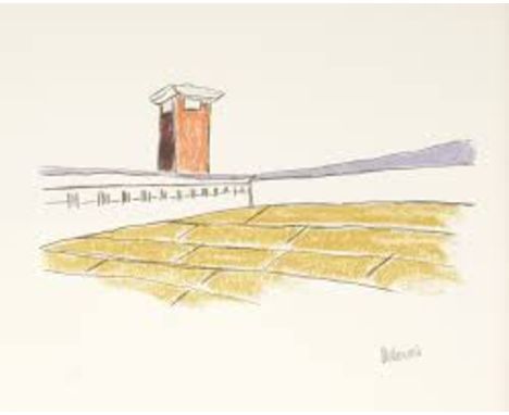 NELSON MANDELA (SOUTH AFRICAN 1918-2013), 'THE TENNIS COURT', 2002, lithograph in colours, from My Robben Island series II, s