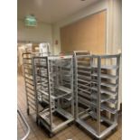 LOT OF SS FOOD TRAY HOLDERS